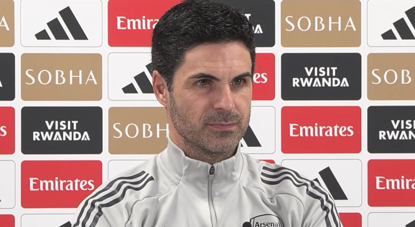 爱体育赛事-阿尔特塔：卡拉菲奥里是肌肉伤；我会根据对手调整中锋选择